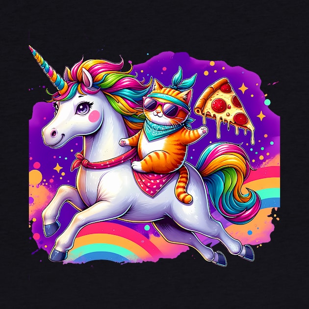 Pizza Unicorn and Cat Lover, Love Eating Pizza by dukito